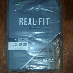 Depend Real Fit Men's Underwear - Gray
